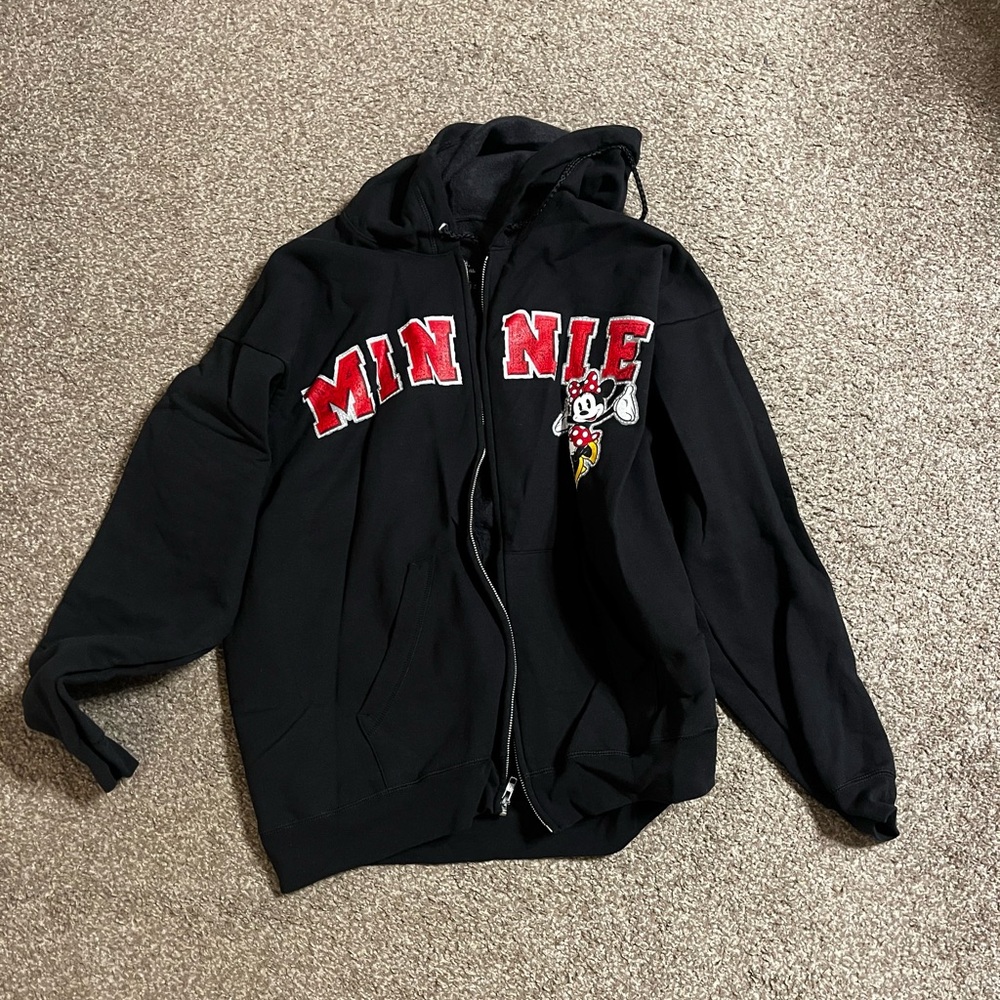 Like New Minnie Mouse Zipper Hoodie Size XL